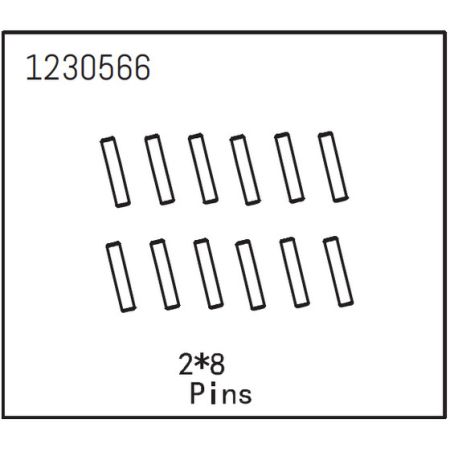 Absima Pins 2*8 (12) Absima Pins 2*8 (12)