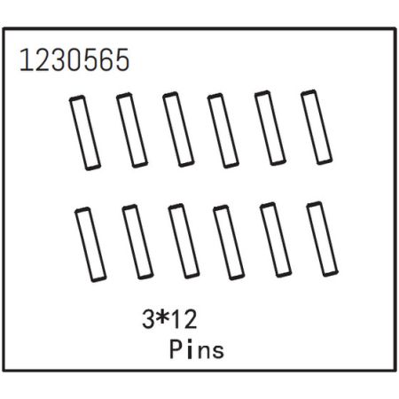 Absima Pins 3*12 (12) Absima Pins 3*12 (12)