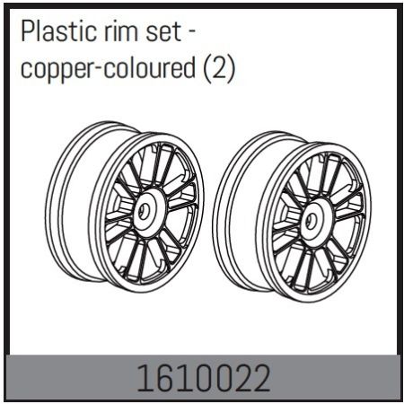 Absima Plastic Rim Set - Copper-Coloured (2) (AB1610022) Absima Plastic Rim Set - Copper-Coloured (2) (AB1610022)