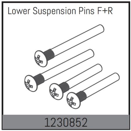 Absima Lower Suspension Pin Set F/R (AB1230852) Absima Lower Suspension Pin Set F/R (AB1230852)