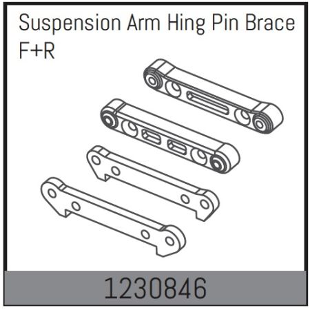 Absima Susp.Arm Hinge Pin Brace F/R (AB1230846) Absima Susp.Arm Hinge Pin Brace F/R (AB1230846)