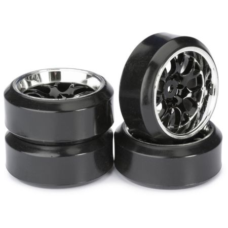 Absima Wheel Set Drift LP " Comb / Profile C" black/chrome 1:10 (4 pcs) Absima Wheel Set Drift LP " Comb / Profile C" black/chrome 1:10 (4 pcs)