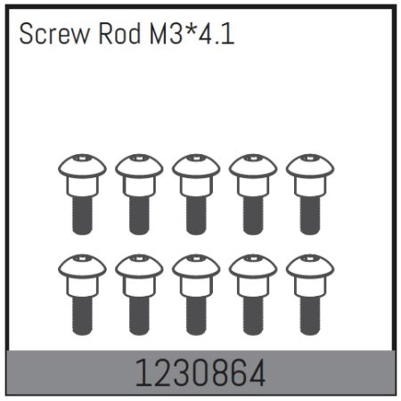 Absima Screw Rods M3*4.1 (10) (AB1230864) Absima Screw Rods M3*4.1 (10) (AB1230864)