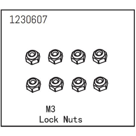 Absima Lock Nut M3 (8) Absima Lock Nut M3 (8)
