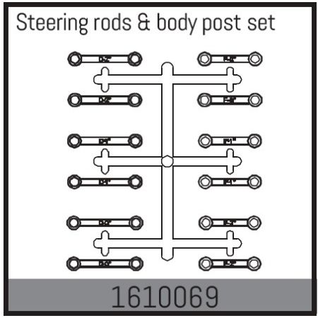Absima Steering Rods & Body Post Set (AB1610069) Absima Steering Rods & Body Post Set (AB1610069)