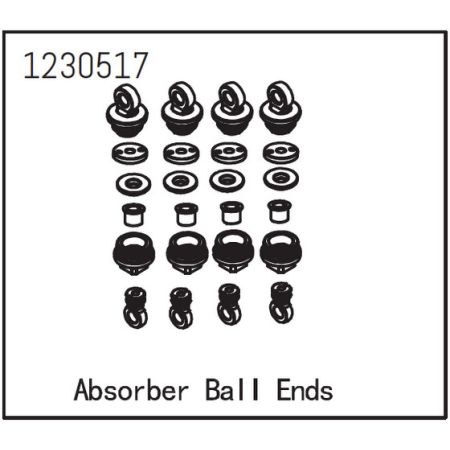 Absima Shock Absorber Ball Ends Absima Shock Absorber Ball Ends