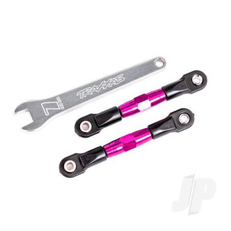 Traxxas Camber Links, Rear (Tubes Pink-Anodised, 7075-T6 Aluminium, Stronger Than Titanium) (2) (Assembled With Rod Ends And Hollow Balls)/ Aluminium Wrench (1) (Fits Drag Slash) (TRX2443P) Traxxas Camber Links, Rear (Tubes Pink-Anodised, 7075-T6 Aluminium, Stronger Than Titanium) (2) (Assembled With Rod Ends And Hollow Balls)/ Aluminium Wrench (1) (Fits Drag Slash) (TRX2443P)