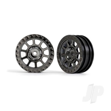 Traxxas Wheels, 2.2' (Black Chrome) (2) (Bandit Front) (TRX2481A)