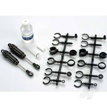 Traxxas Big Bore Shocks (Long) (Hard-Anodised & Ptfe-Coated T6 Aluminium) (Assembled With Tin Shafts) With Out Springs (Front) (2 Pcs) (TRX2660) Traxxas Big Bore Shocks (Long) (Hard-Anodised & Ptfe-Coated T6 Aluminium) (Assembled With Tin Shafts) With Out Springs (Front) (2 Pcs) (TRX2660)