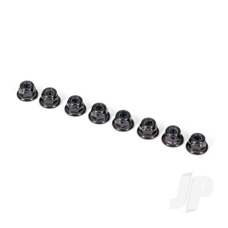 Traxxas Nuts, 3Mm Nylon Locking, Flanged, Black (8) (TRX2744X) Traxxas Nuts, 3Mm Nylon Locking, Flanged, Black (8) (TRX2744X)