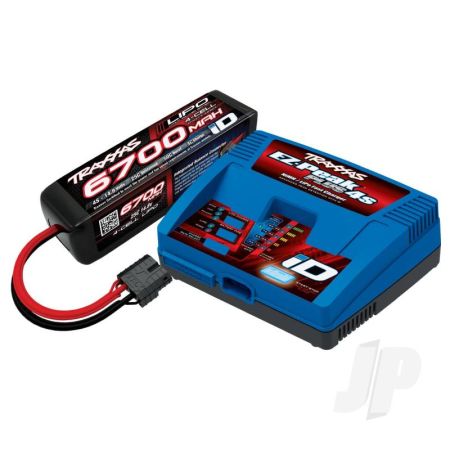 Traxxas Battery/Charger Completer Pack (Includes #2981T Id Charger (1), #2890X 6700Mah 14.8V 4-Cell 25C Lipo Battery (1)) (Uk) (TRX2998T) Traxxas Battery/Charger Completer Pack (Includes #2981T Id Charger (1), #2890X 6700Mah 14.8V 4-Cell 25C Lipo Battery (1)) (Uk) (TRX2998T)