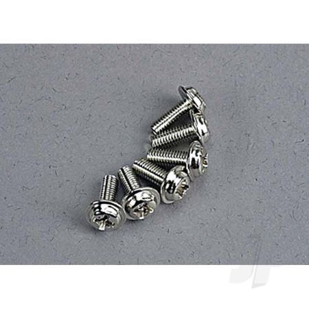 Traxxas Motor Screws (3X8Mm Washerhead Machine) (6 Pcs) (TRX3185) Traxxas Motor Screws (3X8Mm Washerhead Machine) (6 Pcs) (TRX3185)