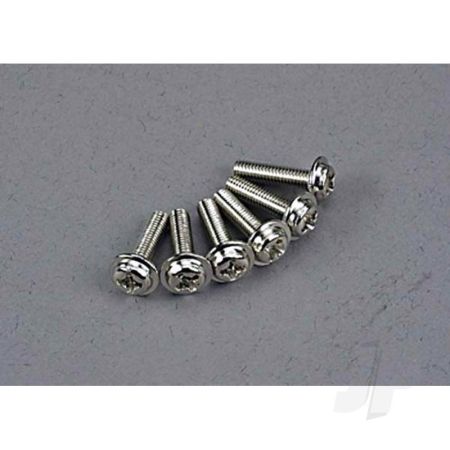 Traxxas Screws, 3X12Mm Washerhead Machine (6 Pcs) (TRX3186) Traxxas Screws, 3X12Mm Washerhead Machine (6 Pcs) (TRX3186)