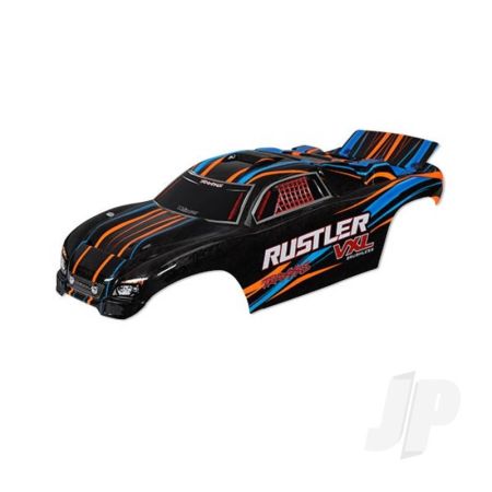 Traxxas Body, Rustler Vxl, Orange (Painted, Decals Applied) (TRX3720T)