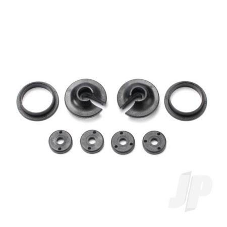 Traxxas Spring Retainers, Upper & Lower (2 Pcs) / Piston Head Set (2-Hole (2 Pcs) / 3-Hole (2 Pcs)) (TRX3768)
