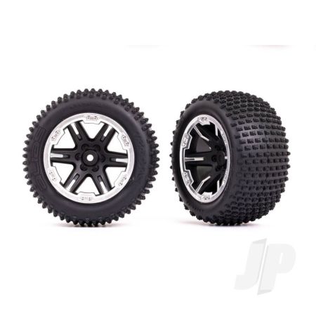 Traxxas Tyres & Wheels, Assembled, Glued (2.8') (Rxt Black & Satin Wheels, Alias Tyres, Foam Inserts) (2Wd Electric Rear) (2) (Tsm Rated) (TRX3772X) Traxxas Tyres & Wheels, Assembled, Glued (2.8') (Rxt Black & Satin Wheels, Alias Tyres, Foam Inserts) (2Wd Electric Rear) (2) (Tsm Rated) (TRX3772X)