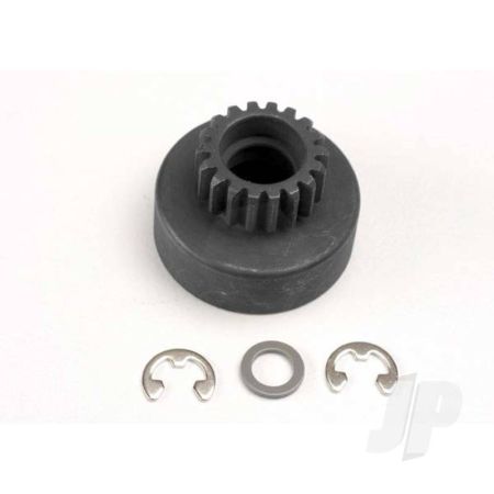 Traxxas Clutch Bell, (18-Tooth) / 5X8X0.5Mm Fiber Washer (2 Pcs) / 5Mm E-Clip (Requires #4609 - Ball Bearings, 5X10X4Mm (2 Pcs)) (TRX4118) Traxxas Clutch Bell, (18-Tooth) / 5X8X0.5Mm Fiber Washer (2 Pcs) / 5Mm E-Clip (Requires #4609 - Ball Bearings, 5X10X4Mm (2 Pcs)) (TRX4118)