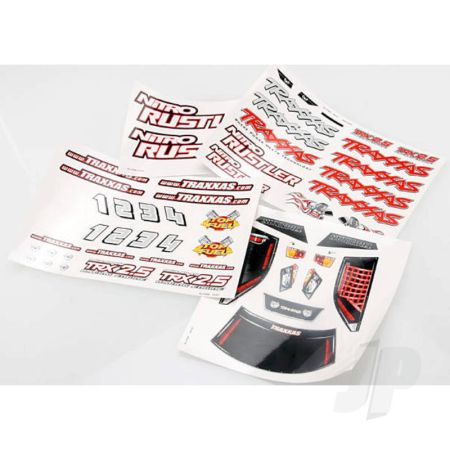 Traxxas Decal Sheets, Nitro Rustler (TRX4413X) Traxxas Decal Sheets, Nitro Rustler (TRX4413X)