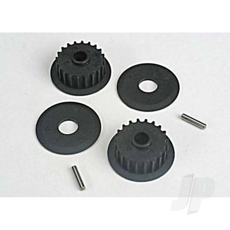 Traxxas Pulleys, 20-Groove (Middle) (2 Pcs) / Flanges (2 Pcs) / Axle Pins (2 Pcs) (TRX4895) Traxxas Pulleys, 20-Groove (Middle) (2 Pcs) / Flanges (2 Pcs) / Axle Pins (2 Pcs) (TRX4895)