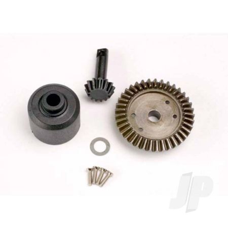 Traxxas Ring 37-T / 13-T Pinion Gear / Diff Carrier / 6X10X0.5Mm Ptfe-Coated Washer (1Pc) / 2X8Mm Countersunk Machine Screws (4 Pcs) (TRX4981) Traxxas Ring 37-T / 13-T Pinion Gear / Diff Carrier / 6X10X0.5Mm Ptfe-Coated Washer (1Pc) / 2X8Mm Countersunk Machine Screws (4 Pcs) (TRX4981)