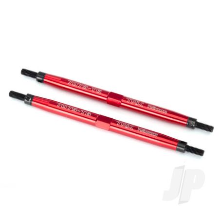 Traxxas Toe Links, Maxx (Tubes Red-Anodised, 7075-T6 Aluminium, Stronger Than Titanium) (112Mm, Front) (2 Pcs) / Rod Ends (4 Pcs) / Aluminium Wrench (1Pc) (For Maxx Models With Sealed Pivot Ball Suspension & 3.8'' Wheels) (TRX5141R) Traxxas Toe Links, Maxx (Tubes Red-Anodised, 7075-T6 Aluminium, Stronger Than Titanium) (112Mm, Front) (2 Pcs) / Rod Ends (4 Pcs) / Aluminium Wrench (1Pc) (For Maxx Models With Sealed Pivot Ball Suspension & 3.8'' Wheels) (TRX5141R)