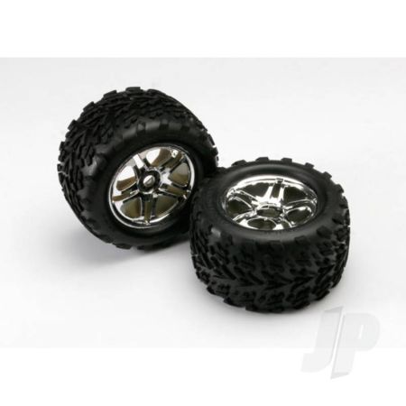 Traxxas Chrome Split-Spoke Tyres And Wheels (Pair) (TRX5174R) Traxxas Chrome Split-Spoke Tyres And Wheels (Pair) (TRX5174R)