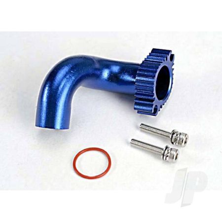 Traxxas Header, Blue-Anodised Aluminium (For Rear Exhaust Engines Only) (Trx 2.5, 2.5R, 3.3) (TRX5287) Traxxas Header, Blue-Anodised Aluminium (For Rear Exhaust Engines Only) (Trx 2.5, 2.5R, 3.3) (TRX5287)