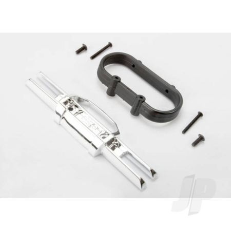 Traxxas Bumper, Rear (Chrome) / Bumper Mount, Rear / 4X10Mm Bcs (2 Pcs) / 3X25Mm Bcs (2 Pcs) (TRX5336A) Traxxas Bumper, Rear (Chrome) / Bumper Mount, Rear / 4X10Mm Bcs (2 Pcs) / 3X25Mm Bcs (2 Pcs) (TRX5336A)