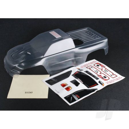 Traxxas Body, Revo 3.3 (Clear, Requires Painting) / Window, Lights, Grille Decal Sheet (TRX5387) Traxxas Body, Revo 3.3 (Clear, Requires Painting) / Window, Lights, Grille Decal Sheet (TRX5387)