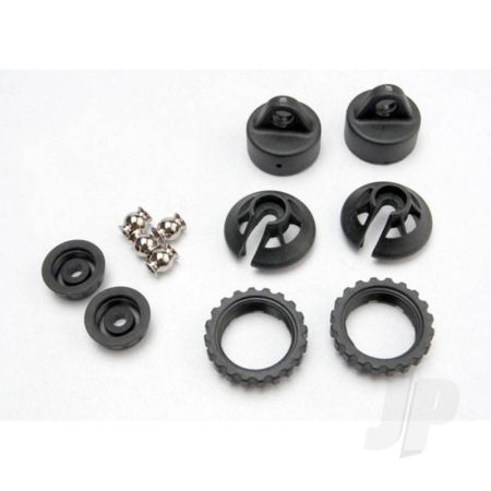 Traxxas Caps And Spring Retainers, Gtr Shock (Upper Cap (2 Pcs) / Hollow Balls (2 Pcs) / Bottom Cap (2 Pcs) / Upper Retainer (2 Pcs) / Lower Retainer (2 Pcs)) (TRX5465) Traxxas Caps And Spring Retainers, Gtr Shock (Upper Cap (2 Pcs) / Hollow Balls (2 Pcs) / Bottom Cap (2 Pcs) / Upper Retainer (2 Pcs) / Lower Retainer (2 Pcs)) (TRX5465)
