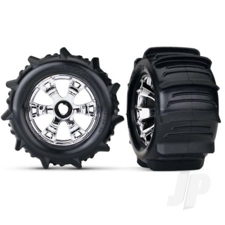 Traxxas Tyres And Wheels, Assembled Glued Paddle Tyres (2 Pcs) (TRX5672) Traxxas Tyres And Wheels, Assembled Glued Paddle Tyres (2 Pcs) (TRX5672)