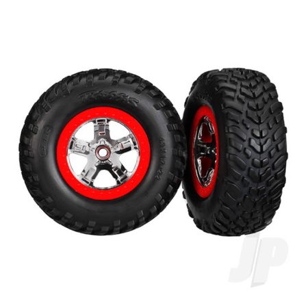 Traxxas Chrome Wheels/Tyres Sct Complete (2 Pcs) (TRX5887) Traxxas Chrome Wheels/Tyres Sct Complete (2 Pcs) (TRX5887)