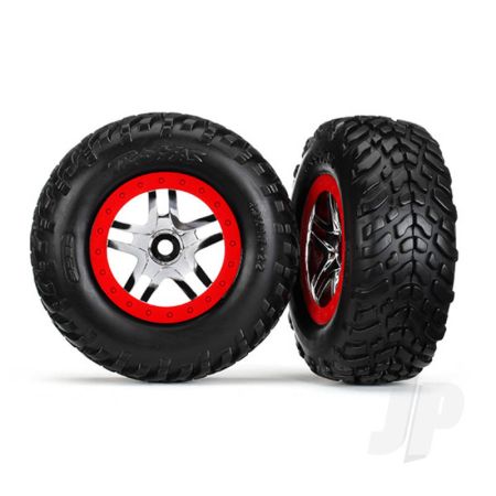Traxxas Tyres And Wheels, Assembled Glued Sct Off-Road Racing Tyres (2 Pcs) (Front And Rear) (TRX5977) Traxxas Tyres And Wheels, Assembled Glued Sct Off-Road Racing Tyres (2 Pcs) (Front And Rear) (TRX5977)