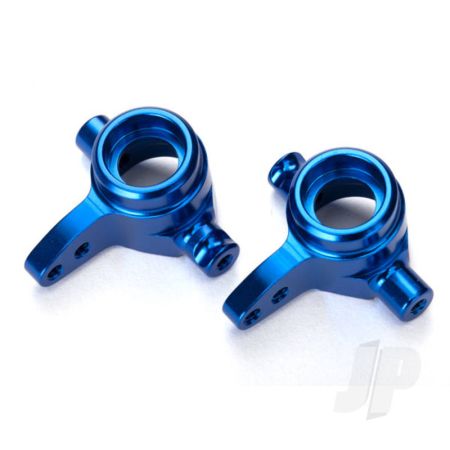 Traxxas Steering Blocks, 6061-T6 Aluminium, Left & Right (Blue-Anodised) (TRX6439)