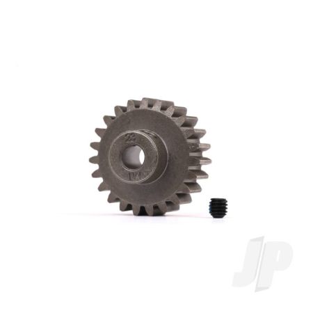 Traxxas Gear, 23-T Pinion (1.0 Metric Pitch) (Fits 5Mm Shaft)/ Set Screw (For Use Only With Steel Spur Gears) (TRX6481X) Traxxas Gear, 23-T Pinion (1.0 Metric Pitch) (Fits 5Mm Shaft)/ Set Screw (For Use Only With Steel Spur Gears) (TRX6481X)