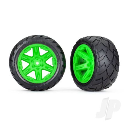 Traxxas Tyres & Wheels, Assembled, Glued (2.8') (Rxt Green Wheels, Anaconda Tyres, Foam Inserts) (2Wd Electric Rear) (2) (Tsm Rated) (TRX6768G) Traxxas Tyres & Wheels, Assembled, Glued (2.8') (Rxt Green Wheels, Anaconda Tyres, Foam Inserts) (2Wd Electric Rear) (2) (Tsm Rated) (TRX6768G)