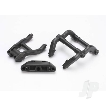 Traxxas Wheelie Bar Mounts / Rear Skidplate (Black) (TRX6777) Traxxas Wheelie Bar Mounts / Rear Skidplate (Black) (TRX6777)