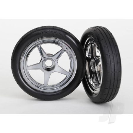Traxxas Tyres And Wheels, Assembled Glued 5-Spoke (Front) (2 Pcs) (TRX6975) Traxxas Tyres And Wheels, Assembled Glued 5-Spoke (Front) (2 Pcs) (TRX6975)