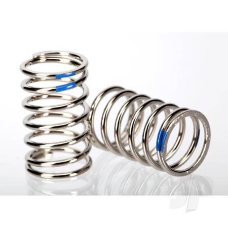 Traxxas Spring, Shock (Nickel Finish) (Gtr) (2.925 Rate, Blue) (1 Pair) (TRX7245A) Traxxas Spring, Shock (Nickel Finish) (Gtr) (2.925 Rate, Blue) (1 Pair) (TRX7245A)