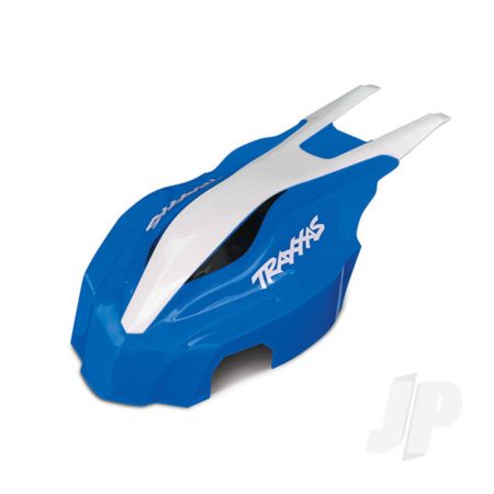 Traxxas Canopy, Front, Blue / White, Aton (TRX7912) Traxxas Canopy, Front, Blue / White, Aton (TRX7912)