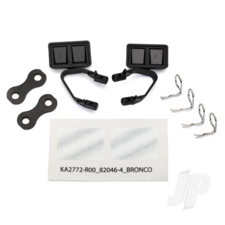 Traxxas Mirrors, Side, Black (Left & Right) / Retainers (2 Pcs) / Body Clips (4 Pcs) (Fits #8010 Body) (TRX8073) Traxxas Mirrors, Side, Black (Left & Right) / Retainers (2 Pcs) / Body Clips (4 Pcs) (Fits #8010 Body) (TRX8073)