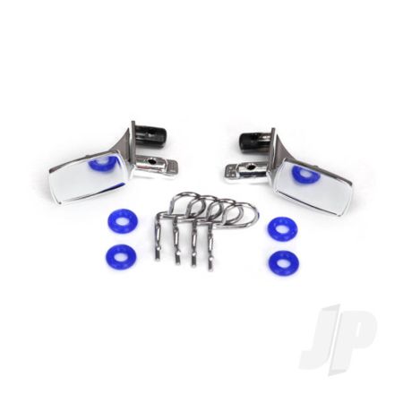 Traxxas Mirrors, Side, Chrome (Left & Right) / O-Rings (4 Pcs) / Body Clips (4 Pcs) (Fits #8130 Body) (TRX8133) Traxxas Mirrors, Side, Chrome (Left & Right) / O-Rings (4 Pcs) / Body Clips (4 Pcs) (Fits #8130 Body) (TRX8133)