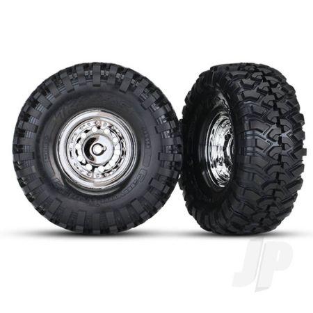 Traxxas Tyres And Wheels, Assembled Glued 1.9In Chrome Wheels (2 Pcs) (TRX8177) Traxxas Tyres And Wheels, Assembled Glued 1.9In Chrome Wheels (2 Pcs) (TRX8177)