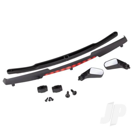 Traxxas Mirrors, Side, Black (Left & Right)/ Mirror Retainers (2)/ S (TRX8388)