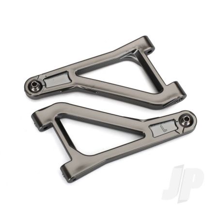 Traxxas Suspension Arms, Upper (Left & Right) (Satin Black Chrome-Plated) (Assembled With Hollow Balls) (TRX8531X) Traxxas Suspension Arms, Upper (Left & Right) (Satin Black Chrome-Plated) (Assembled With Hollow Balls) (TRX8531X)