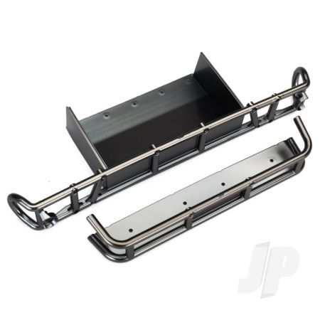 Traxxas Bumper, Rear / Bumper Extension (Satin Black Chrome-Plated) (TRX8536X) Traxxas Bumper, Rear / Bumper Extension (Satin Black Chrome-Plated) (TRX8536X)