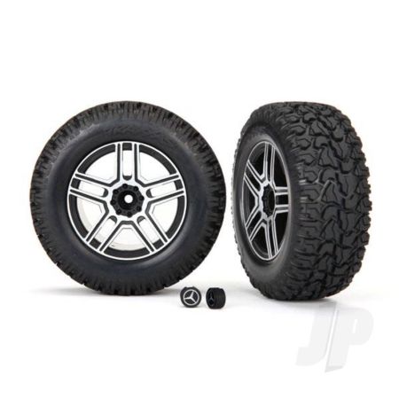 Traxxas Tyres And Wheels, Assembled Glued 2.6In Black (2 Pcs) (TRX8872)