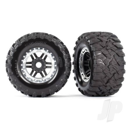 Traxxas Tyres And Wheels, Assembled Glued Maxx Mt Tyres (2 Pcs) (TRX8972X)