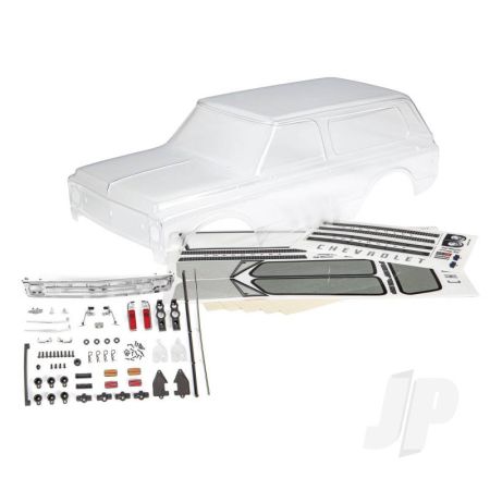 Traxxas Body, Chevrolet Blazer (1969 - 1970) (Clear, Requires Painting) (Includes Grille, Side Mirrors, Door Handles, Windshield Wipers, Decals, Window Masks) (TRX9112) Traxxas Body, Chevrolet Blazer (1969 - 1970) (Clear, Requires Painting) (Includes Grille, Side Mirrors, Door Handles, Windshield Wipers, Decals, Window Masks) (TRX9112)