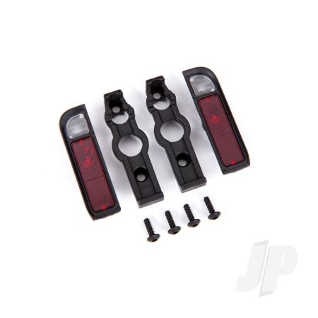 Traxxas Tail Light Housing, Black (2)/ Lens (2)/ Retainers (Left & Right)/ 2.6X8 Bcs (Self-Tapping) (4) (TRX9122)
